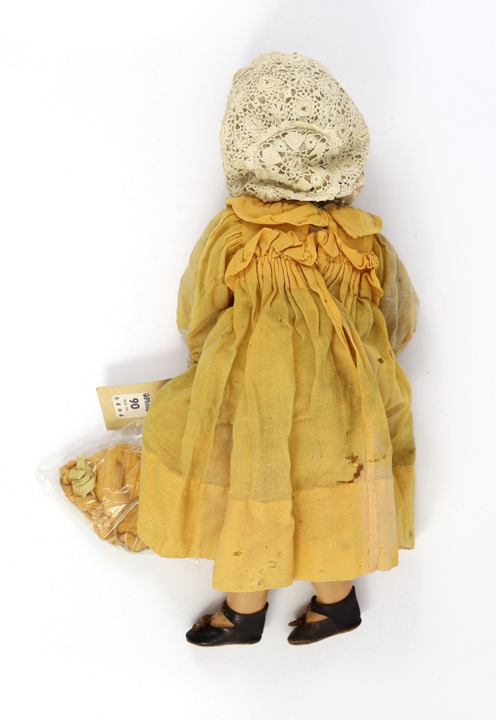 An Einco bisque doll, German, circa 1900, 18in.